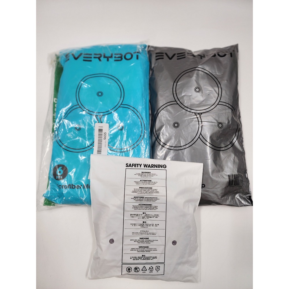 Everybot Microfiber Mop Pads Replacement 3 Pack for Robot Cleaners Grey Teal